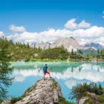 aktivitas wisata di Cortina d'Ampezzo pegunungan Dolomites Italia